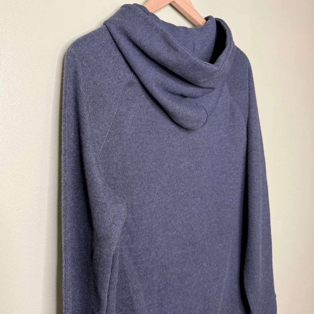 NWT Banana Republic Brushed Waffle Knit Hoodie‎ Sweatshirt Blue Men’s Size Small